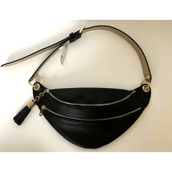 Macy's Black and Gold Fanny Pack - Picture 2 of 15